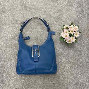Coach Vintage Blue and White Handbag
